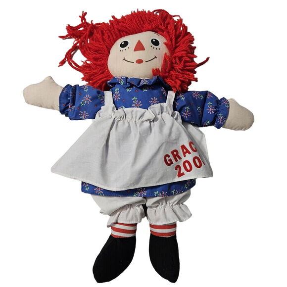 Raggedy Ann Doll 17inch Personalized With Name And Date - Picture 1 of 12